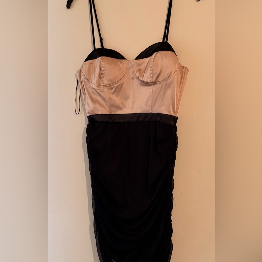 Modcloth Black and Cream Mini Dress